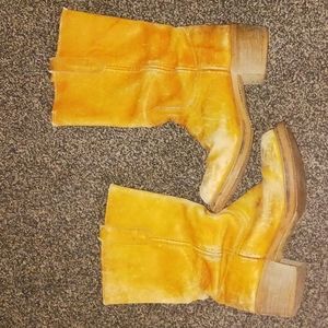 Vintage Leather Mid Calf Campus Boots